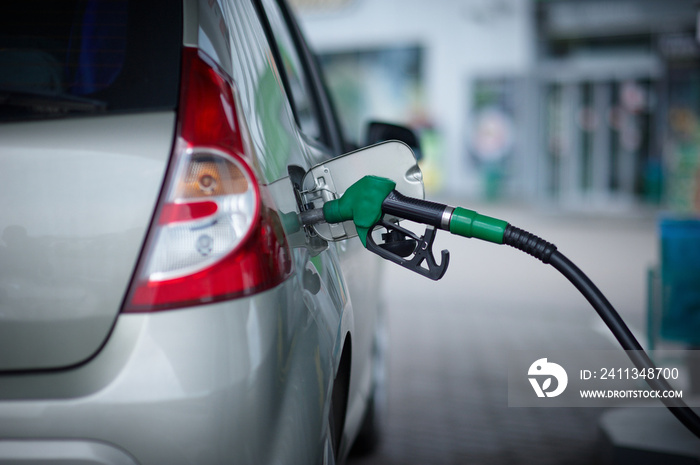 Car refueling on a petrol station.