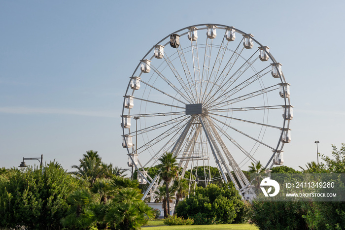 Ferris wheel at the Park Giardinetti, Olbia, Sardinia, Italy