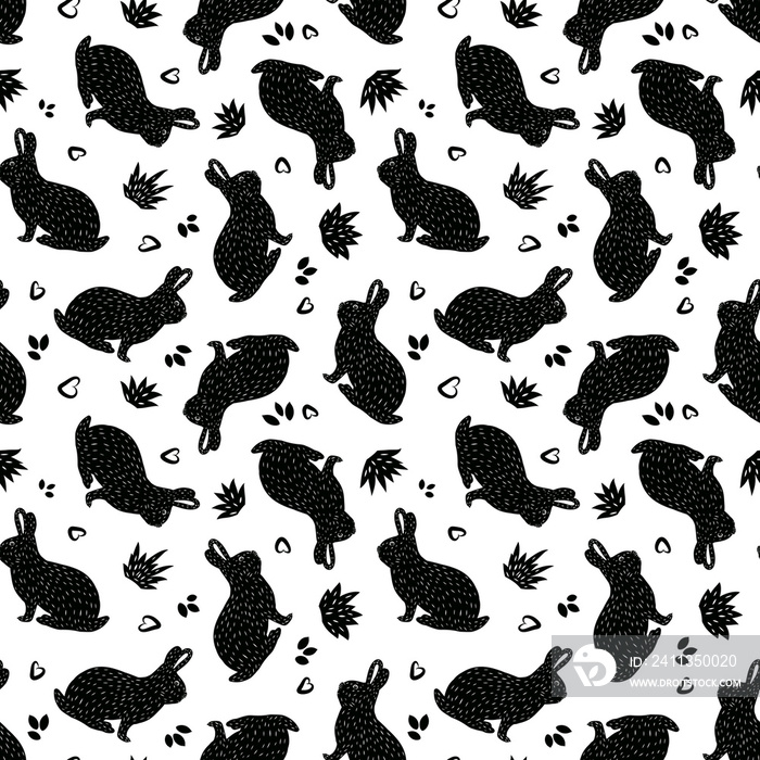 seamless pattern with cats