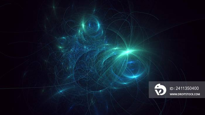 Fractal 3D rendering abstract light surreal background