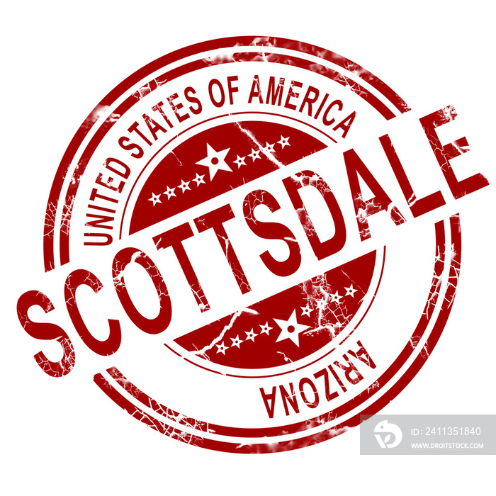 Scottsdale stamp with white background