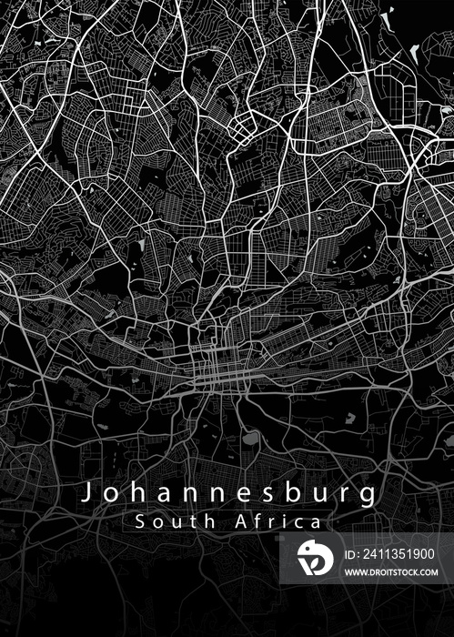 Johannesburg South Africa City Map