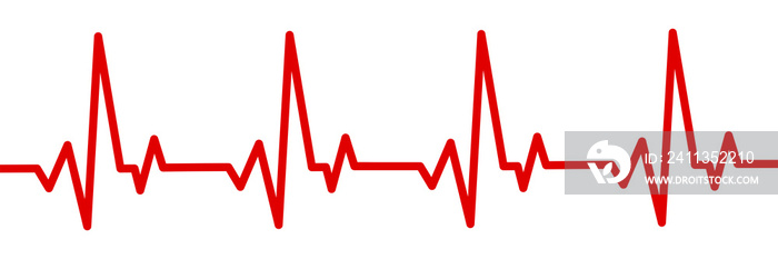 Red heartbeat line icon. Red heartbeat symbol. Red heartbeat PNG  with transparent background