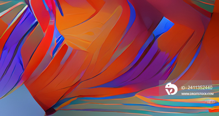 Abstract vibrant and colorful concept art