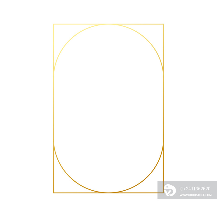 Golden out line geometric in luxury style for frame copy space