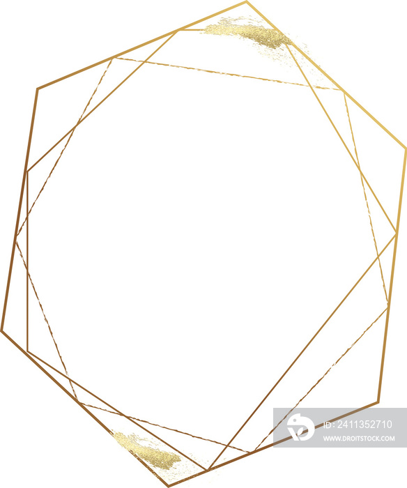 Geometric gold frame