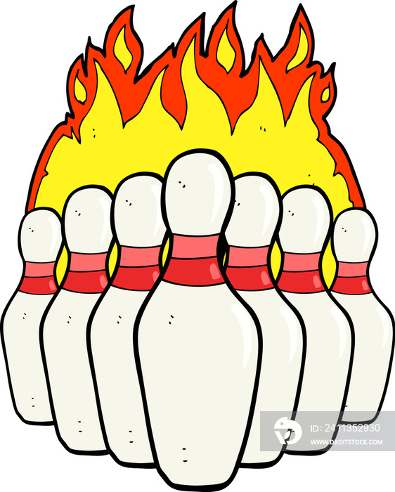 cartoon flaming skittles