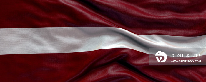 Waving flag of Latvia - Flag of Latvia - 3D flag background