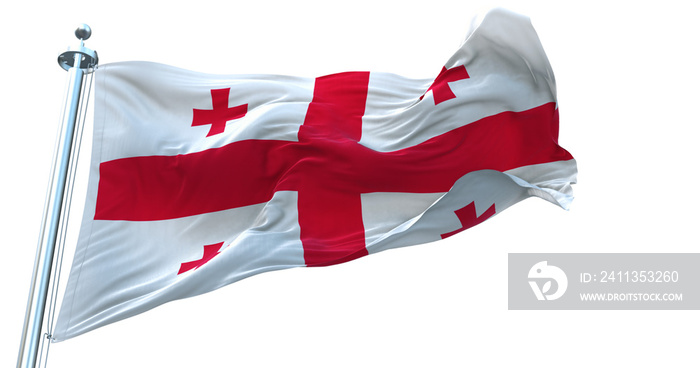 Georgia flag on transparent background 4k