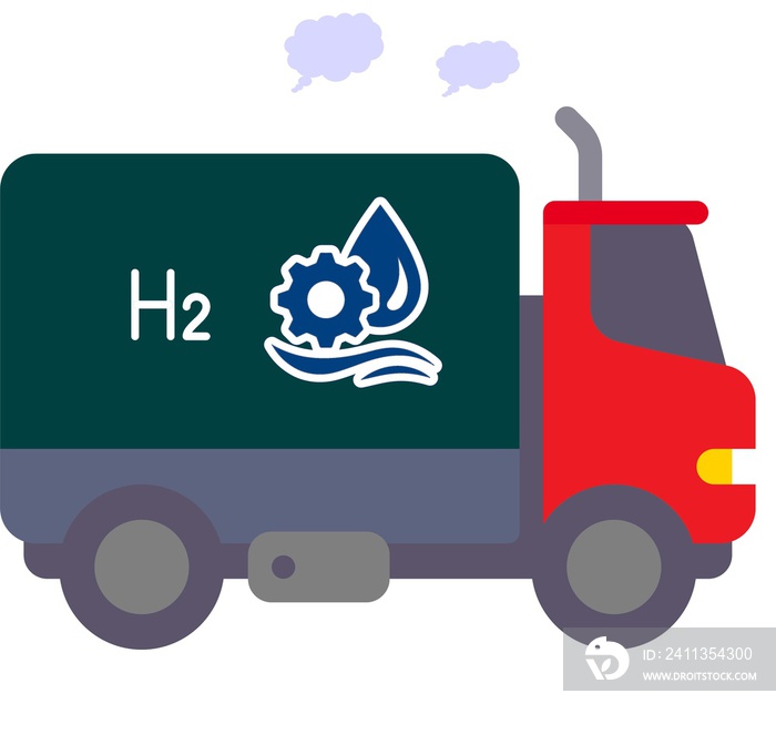 illustration of a hydrogen electric truck