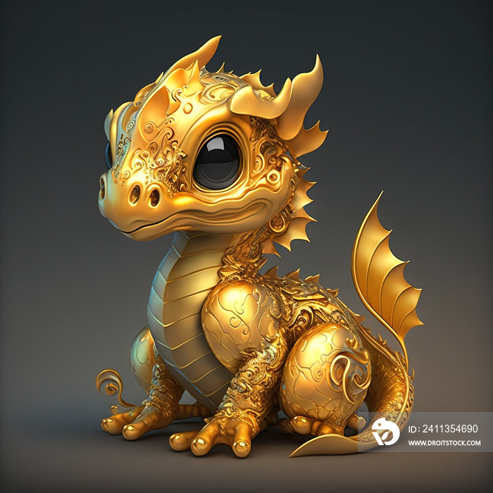 golden dragon statue