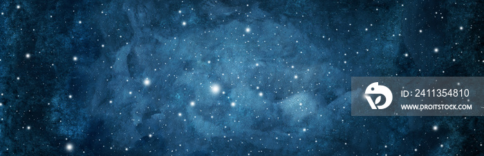 Watercolor night sky background with stars. cosmic texture with glowing stars.