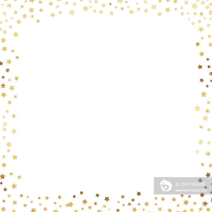 Square Gold Stars Border Frame