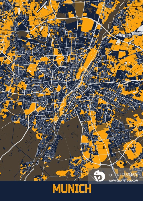 Munich Bluefresh City Map