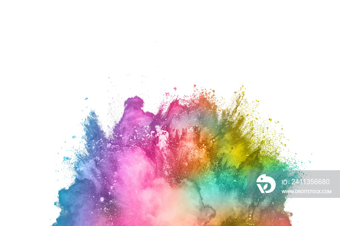 abstract powder splatted background. Colorful powder explosion