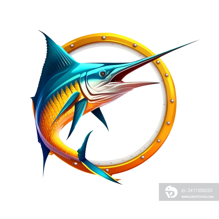 Marlin fish logo