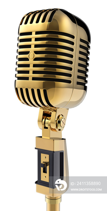 3d Retro microphone