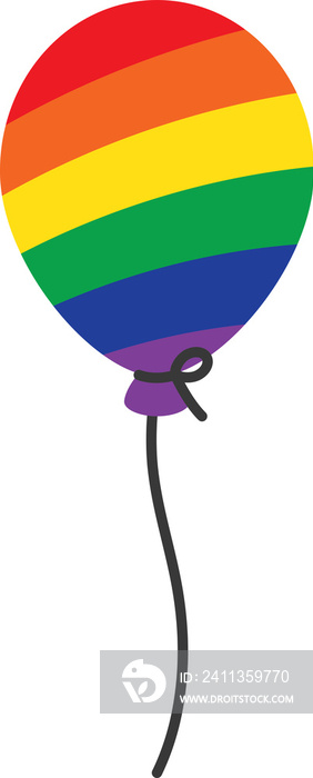 Rainbow colored balloon icons. LGBTQI concept.