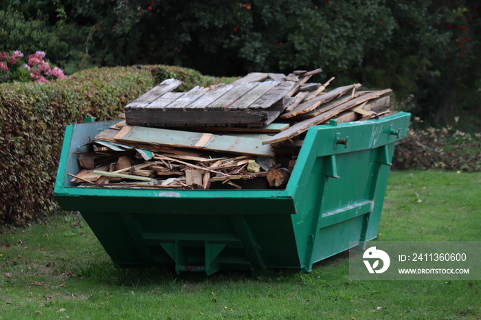 Loaded Garbage Dumpster