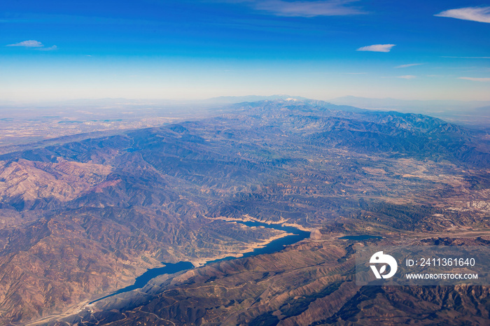 Aerial view of the Castaic Lake