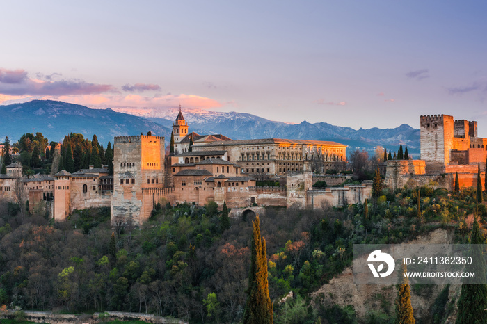 Arabic palace Alhambra in Granada,Spain