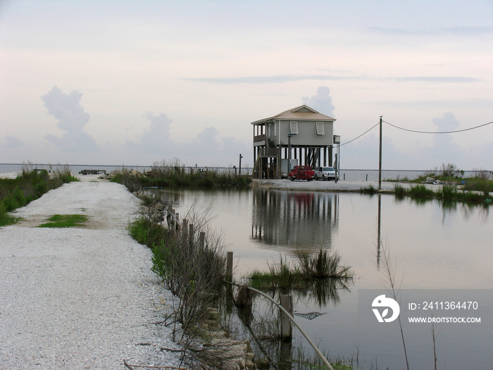 New buildings after Hurrikan Katrina, Chef Menteur Hwy, Louisiana