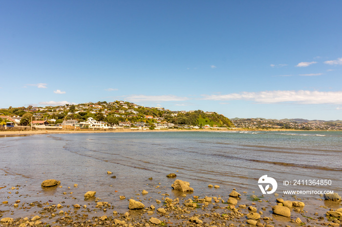 New Zealand Porirua Beach At Low Tide