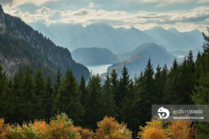 Alpsee im Herbst, Füssen, Bayern, Deutschland