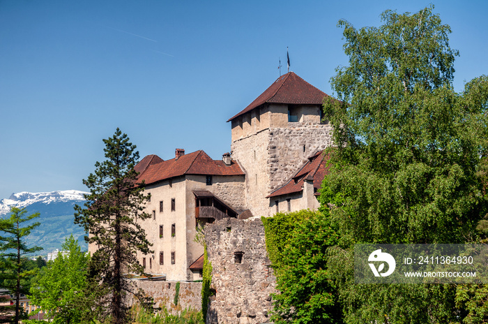 View of the schattenburg castle in Feldkirch, Austria