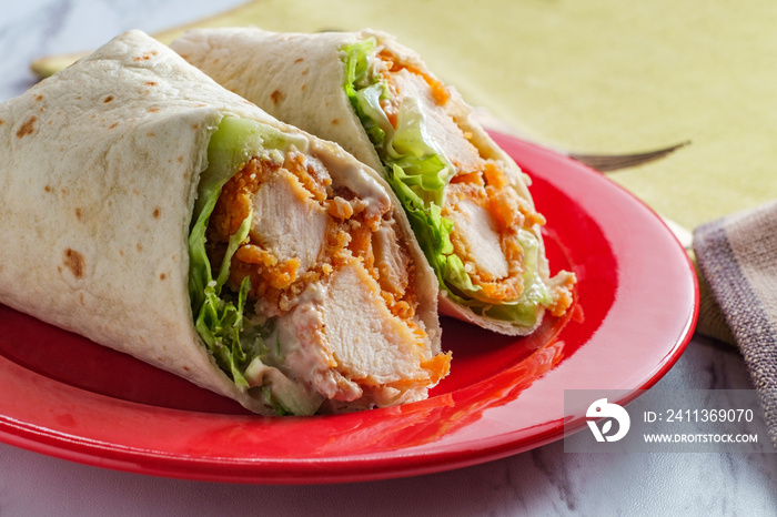 Crispy Chicken Caesar Wrap