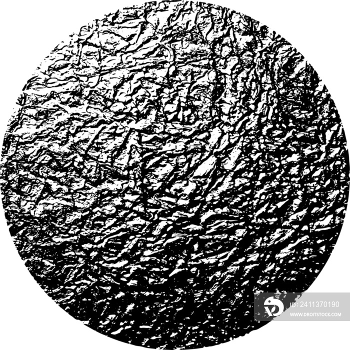 circular metallic element with a transparent background