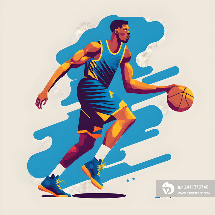 Illustration of a basketball player