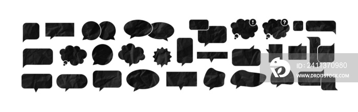 set of speech bubbles