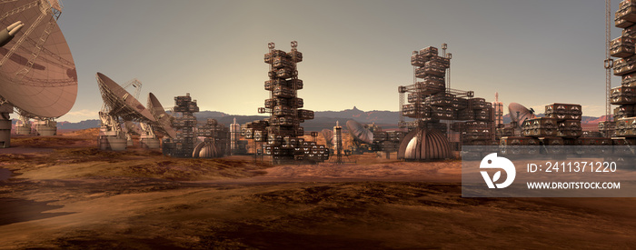 Human settlement on a red planet