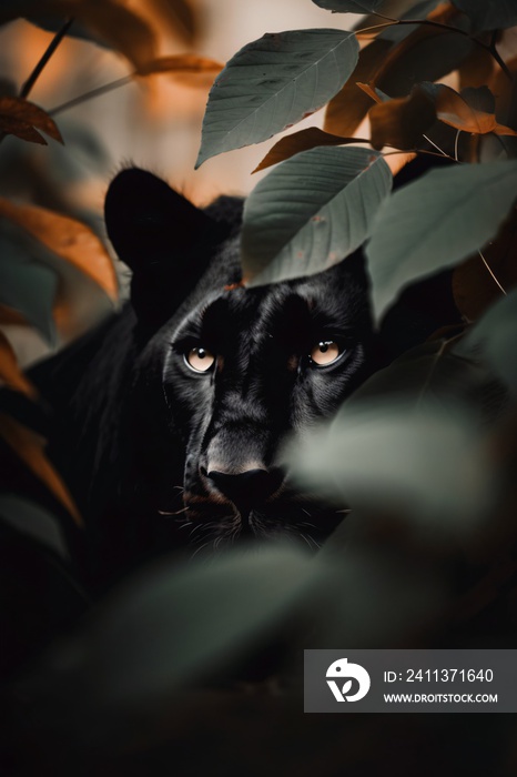 black tiger in the woods