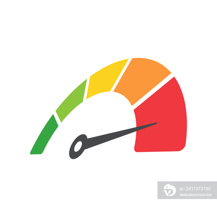 Mileage needle measures the level of business risk. concept of risk management before investing