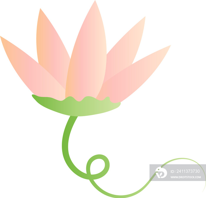 Flower lotus plant botany icon element for decorative