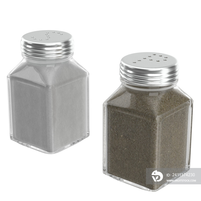 3d rendering illustration of a salt and pepper