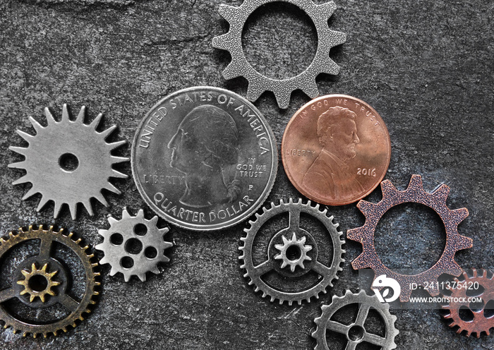 Coins and gears