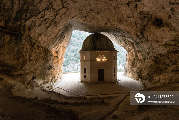 Temple of Valadier (Italy) - The awesome stone sanctuary in Genga municipal, Marche region, beside Frasassi caves