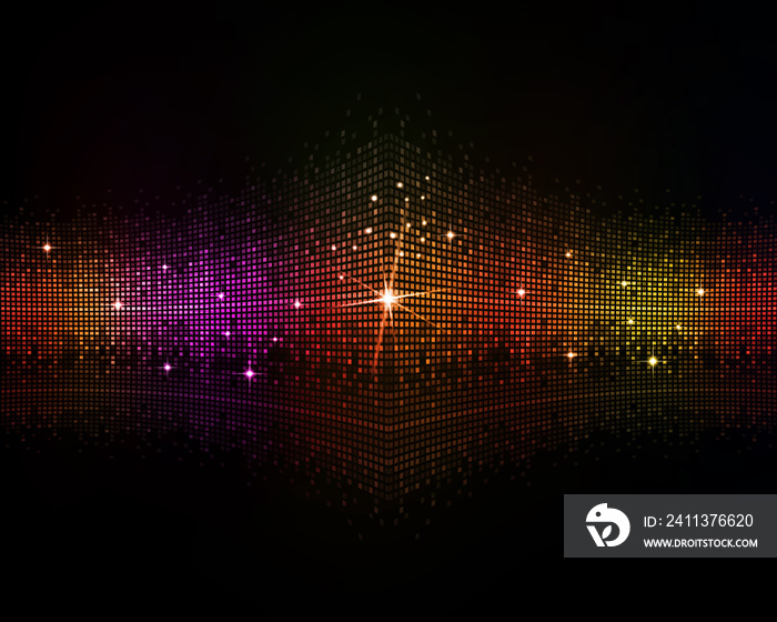 retro wave night club disco background