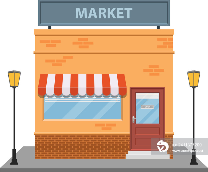 Storefront clipart design illustration