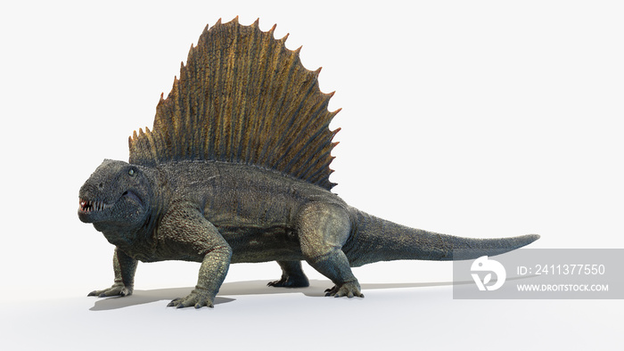 3d rendered illustration of a Dimetrodon