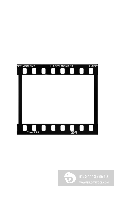 film strip icon isolated on transparent background. tape photo film strip frame, Video Film strip roll,