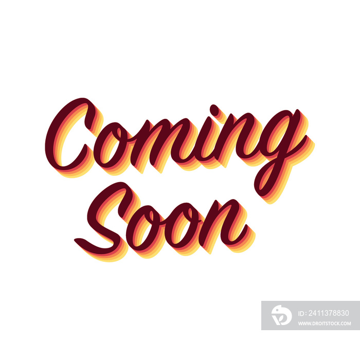 Coming soon sign. Advertising sign. Vector stock illustration.