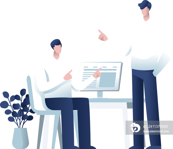 Businessman at a presentation  Business concept cartoon illustration png