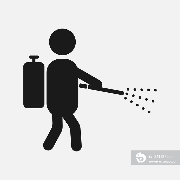 Spraying Insecticide. Simple modern icon design illustration.