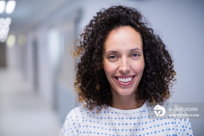 Portrait of smiling female patient