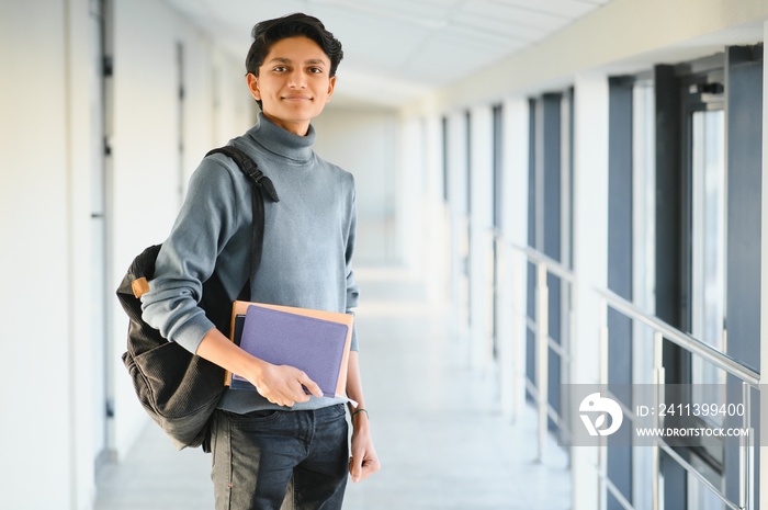 indian guy student at university.