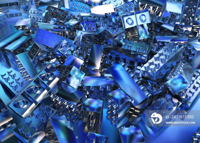 lego abstract multicube background,  3d rendering